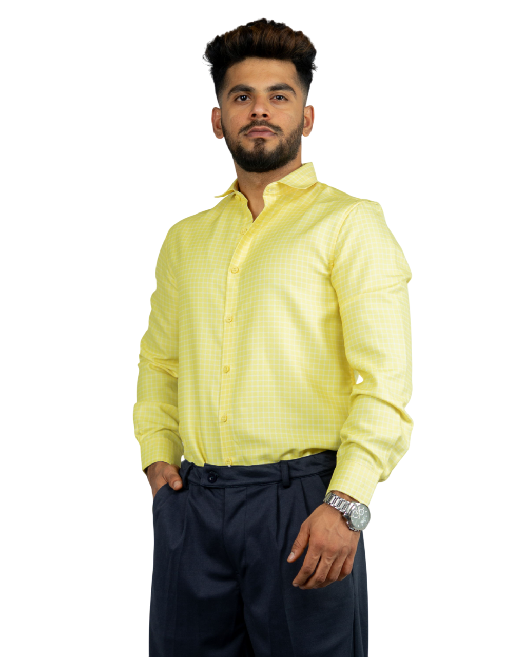 "Lemon Checkered Shirt"