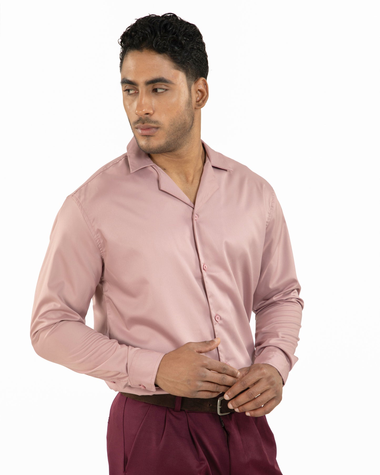 "The Candy Pink Korean full sleeve Shirt"