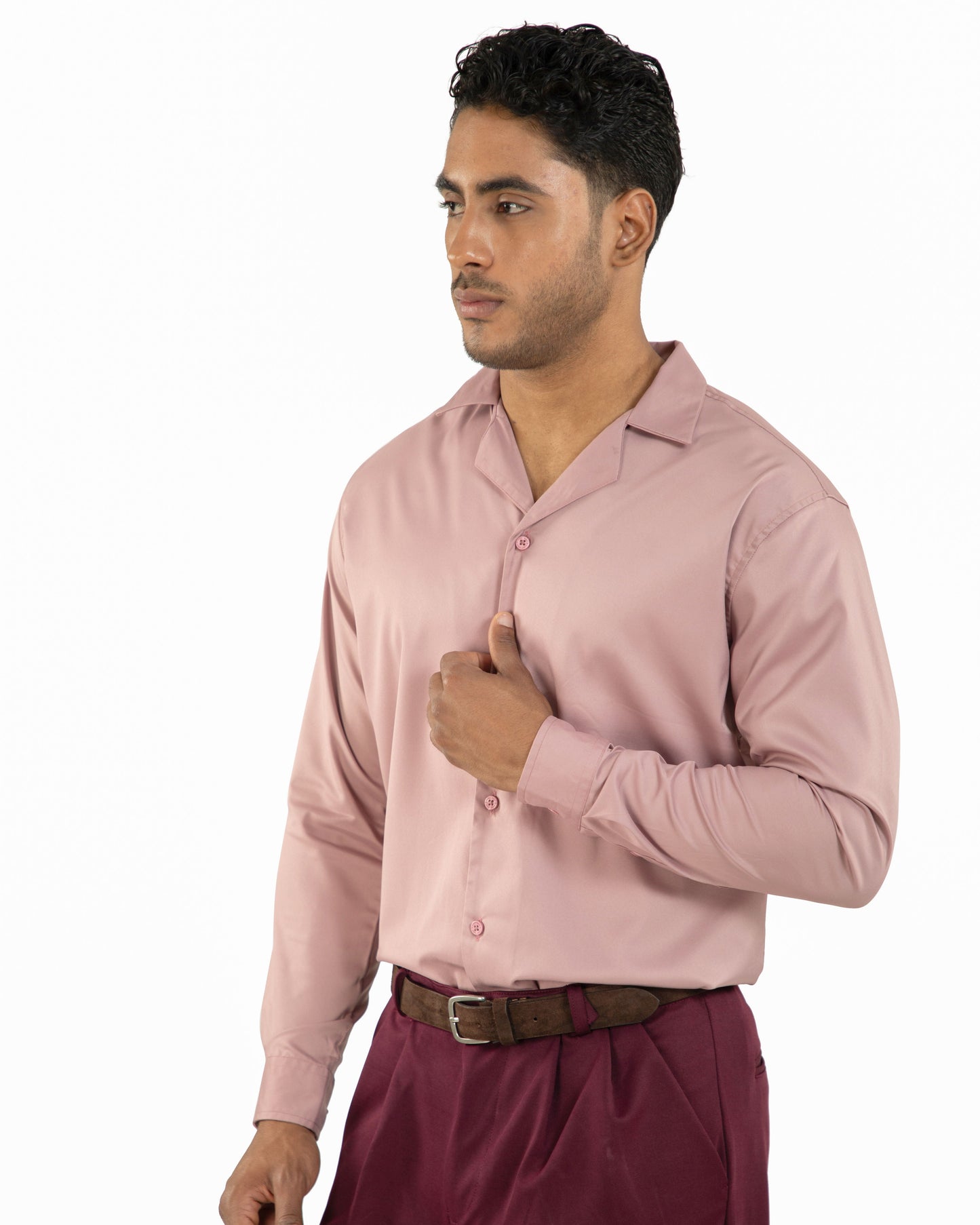 "Pink full sleeve korean shirt"