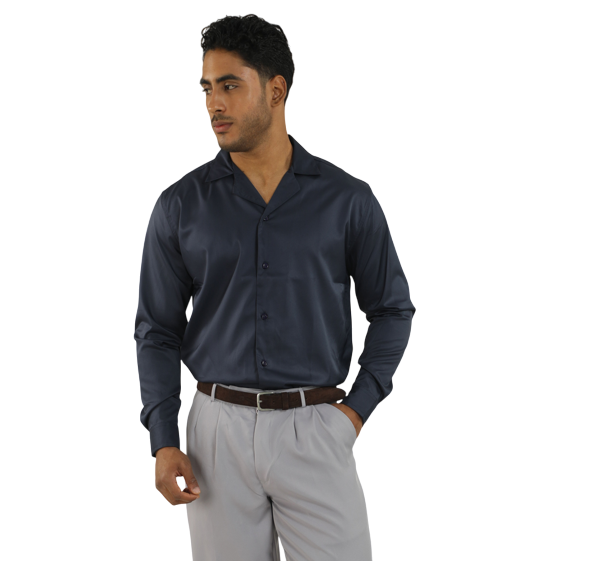 "Navy-Blue Korean Shirt"