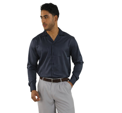 "Navy-Blue Korean Shirt"