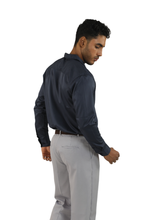 "Navy-Blue Korean Shirt"