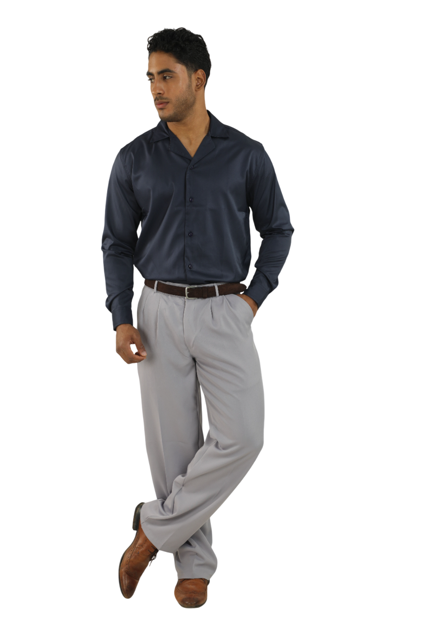 "Navy-Blue Korean Shirt"