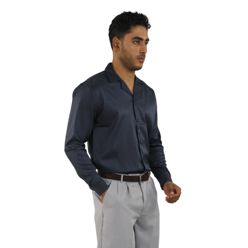 "Navy-Blue Korean Shirt"