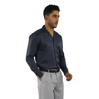"Navy-Blue Korean Shirt"