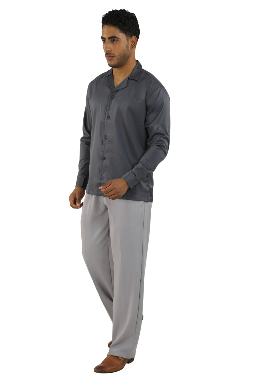 "Elephant Grey Korean Shirt"