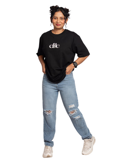 "ELITE BLACK OVERSIZED T-SHIRT"
