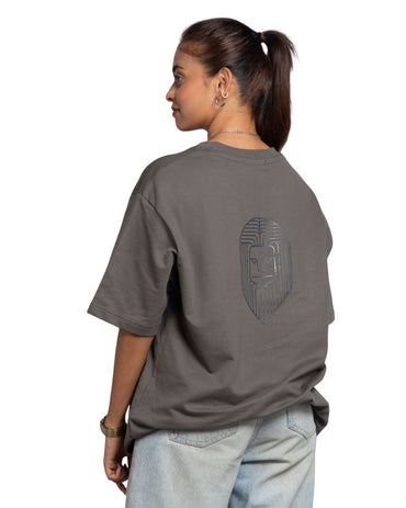"BREATHE GREY OVERSIZED T-SHIRT"