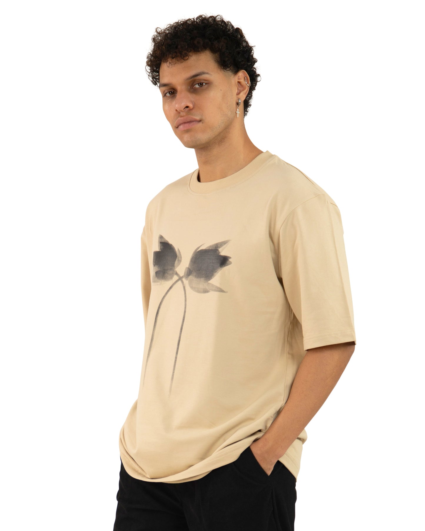 "beige Oversized T-Shirt "
